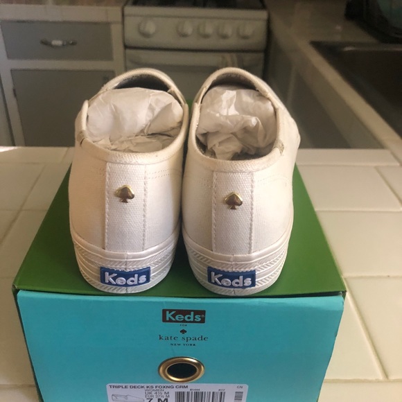 NIB Triple decker white Keds & Kate spade shoes - Picture 2 of 6